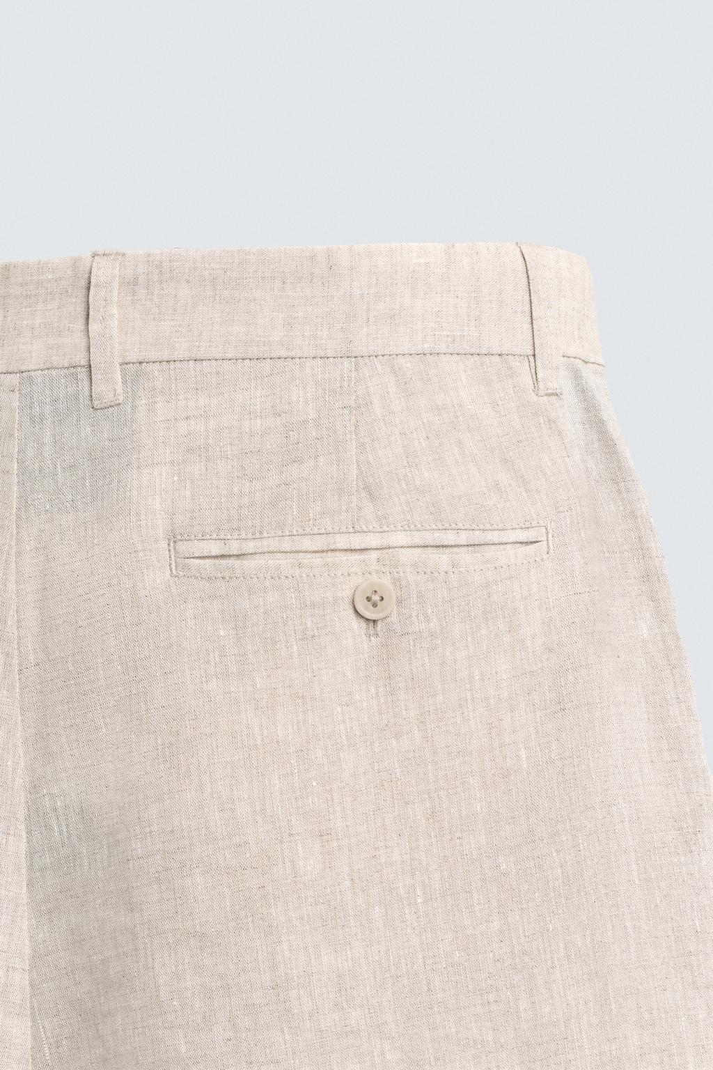 БЕРМУДЫ ИЗ 100% ЛЬНА КЛАССИЧЕСКОГО КРОЯ