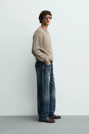 Свитер из хлопка и льна- Заказать в России