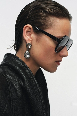 Металлические серьги со стразами- Заказать в России