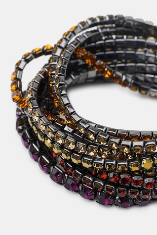 Набор эластичных браслетов с блёстками- Заказать в России