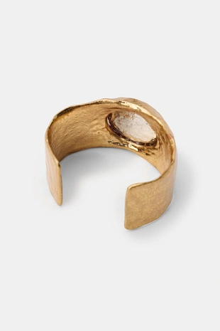 Металлический браслет с резьбой и стразами- Заказать в России