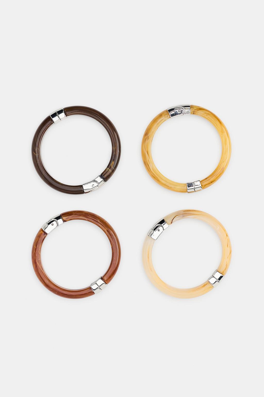 НАБОР ИЗ ЧЕТЫРЕХ ЖЕСТКИХ БРАСЛЕТОВ