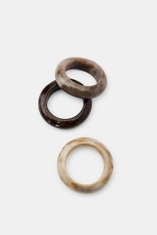 Набор из трех жестких браслетов из смолы- Заказать в России