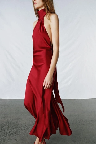 Атласное платье халтер — ZW COLLECTION- Заказать в России
