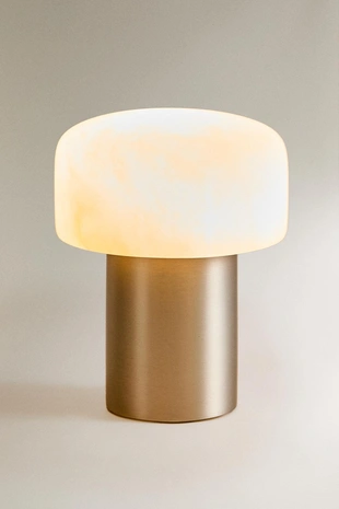 Беспроводная настольная лампа из мрамора и металла- Заказать в России