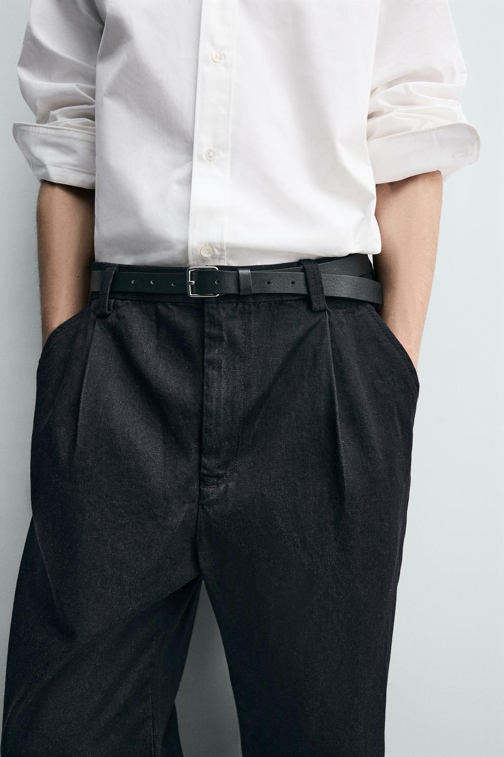 ДЖИНСОВЫЕ БРЮКИ ЧИНОС СО СКЛАДКАМИ