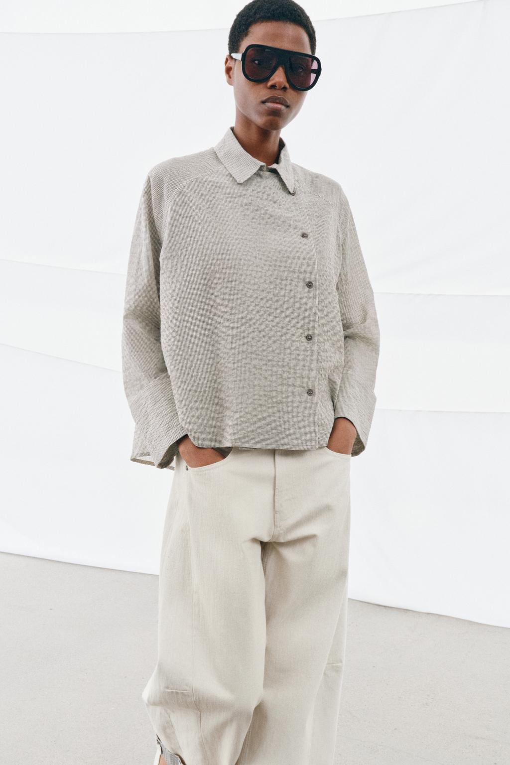 АСИММЕТРИЧНАЯ РУБАШКА НА ПУГОВИЦАХ ZW