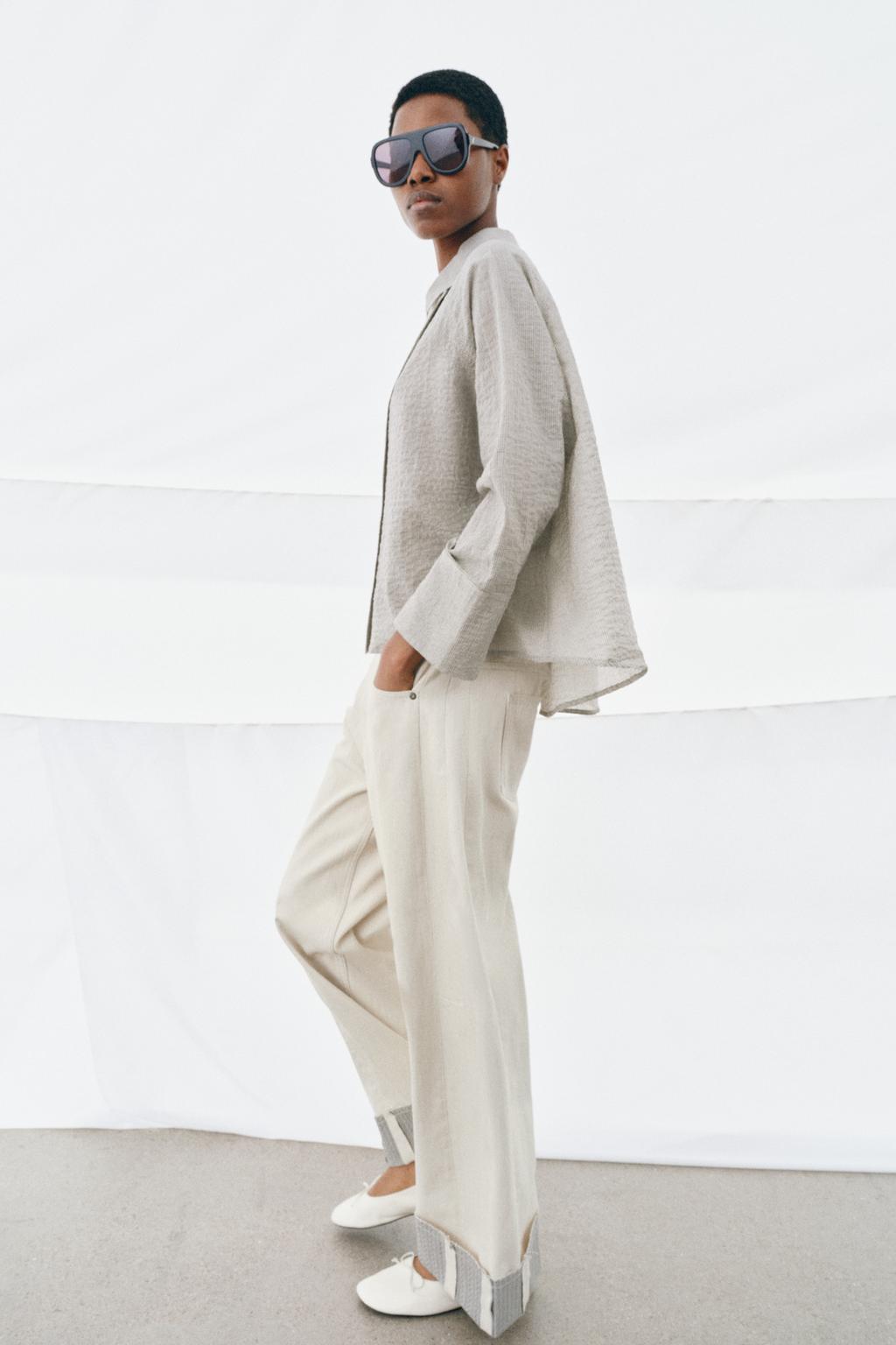 АСИММЕТРИЧНАЯ РУБАШКА НА ПУГОВИЦАХ ZW