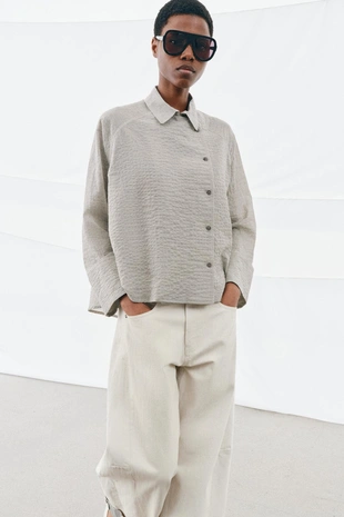 Асимметричная рубашка на пуговицах ZW- Заказать в России