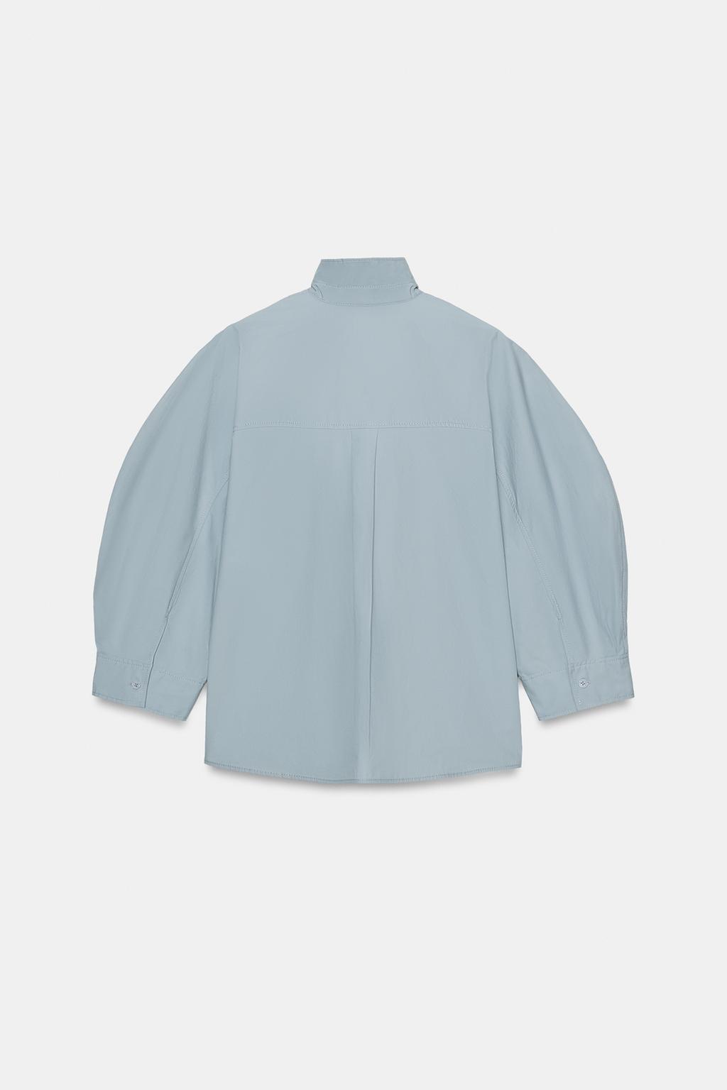 РУБАШКА С ОБЪЕМНЫМИ РУКАВАМИ ZW