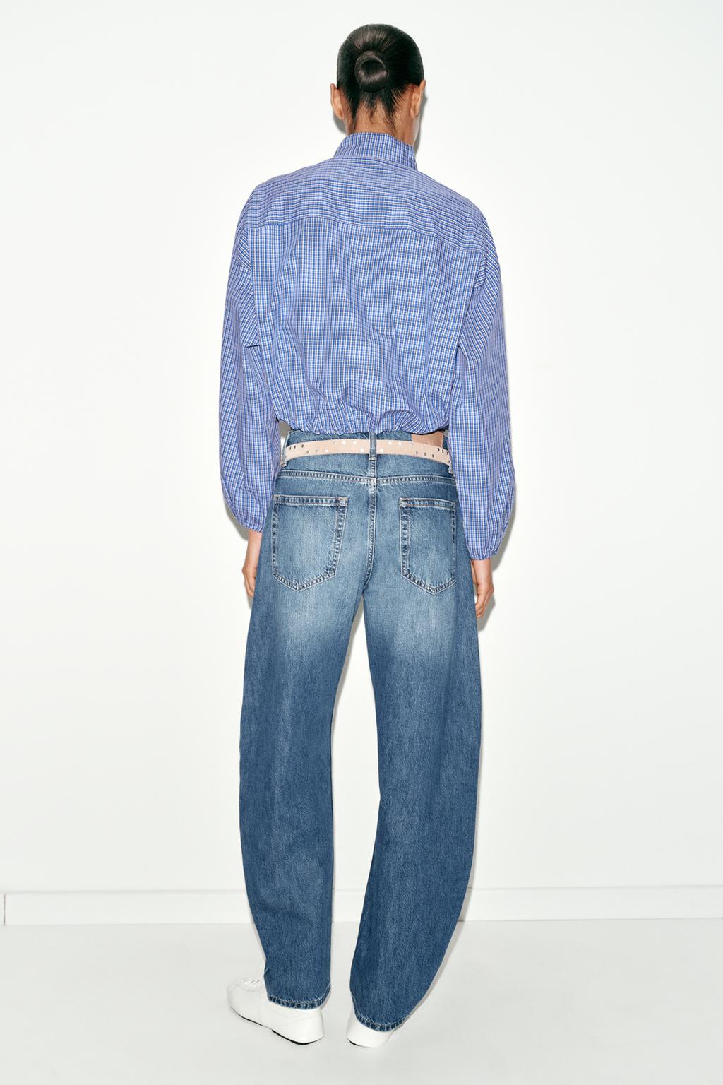 РУБАШКА В КЛЕТКУ С ОБЪЕМНЫМИ РУКАВАМИ