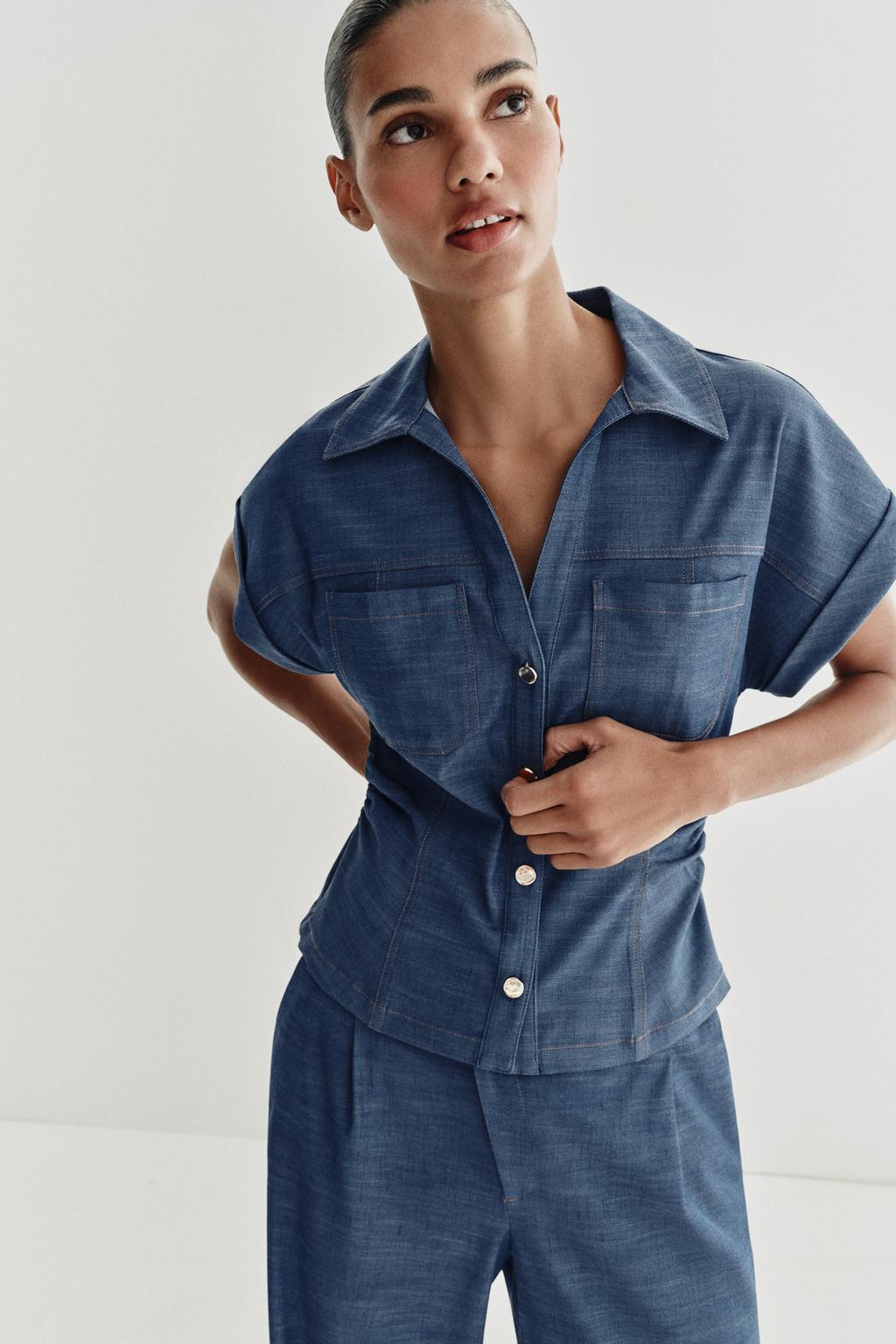 ПРИТАЛЕННАЯ РУБАШКА СО СБОРКАМИ