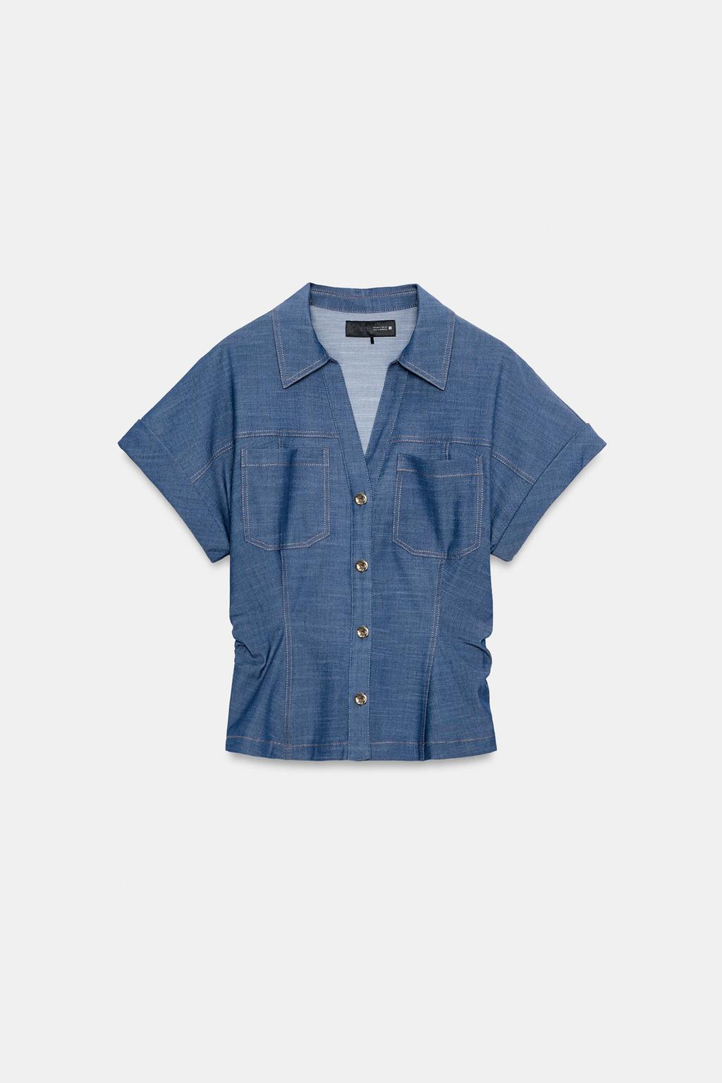 ПРИТАЛЕННАЯ РУБАШКА СО СБОРКАМИ