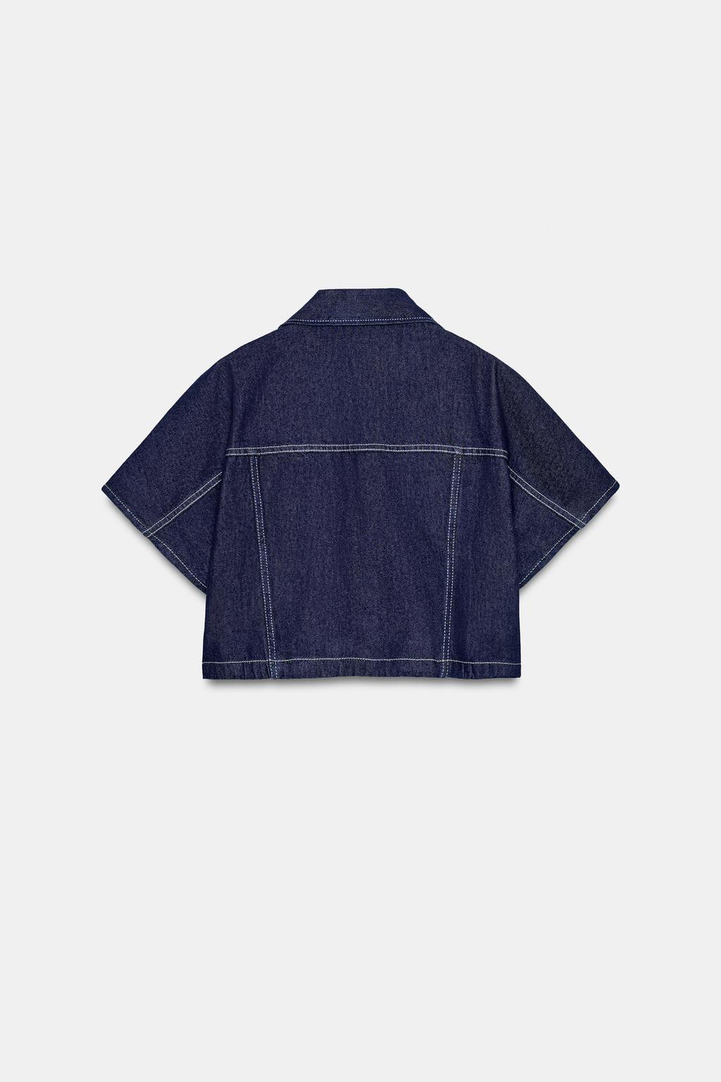 УКОРОЧЕННАЯ ДЖИНСОВАЯ РУБАШКА Z1975