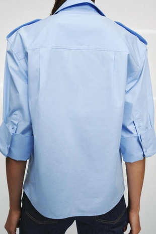 Рубашка из поплина с карманами — коллекция ZARA «ZW»- Заказать в России