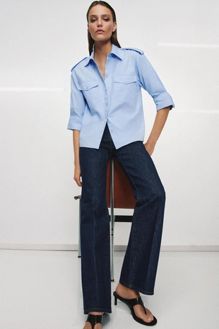 Рубашка из поплина с карманами — коллекция ZARA «ZW»- Заказать в России