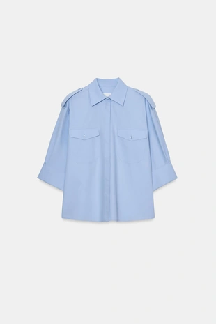 Рубашка из поплина с карманами — коллекция ZARA «ZW»- Заказать в России