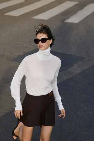 Мини-юбка со шлевками- Заказать в России