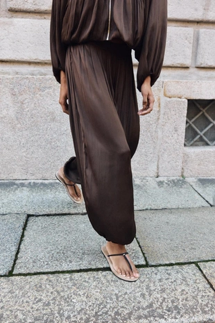 Атласные брюки-багги- Заказать в России