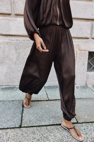 Атласные брюки-багги- Заказать в России