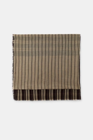 Шарф из ткани с полосатым принтом- Заказать в России