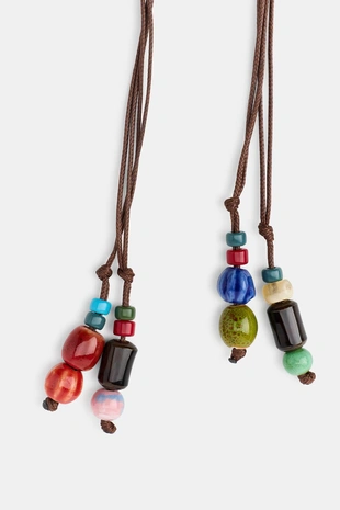 Веревочный ремень с камнями и бусинами- Заказать в России