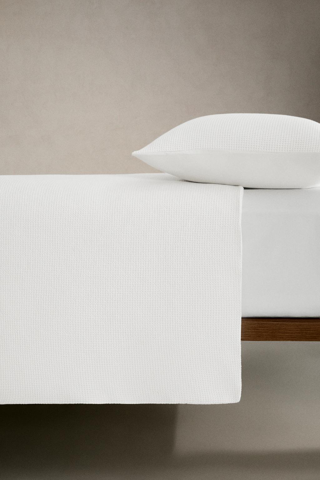 Двуспальное одеяло из хлопка с мини-вафельным трикотажем