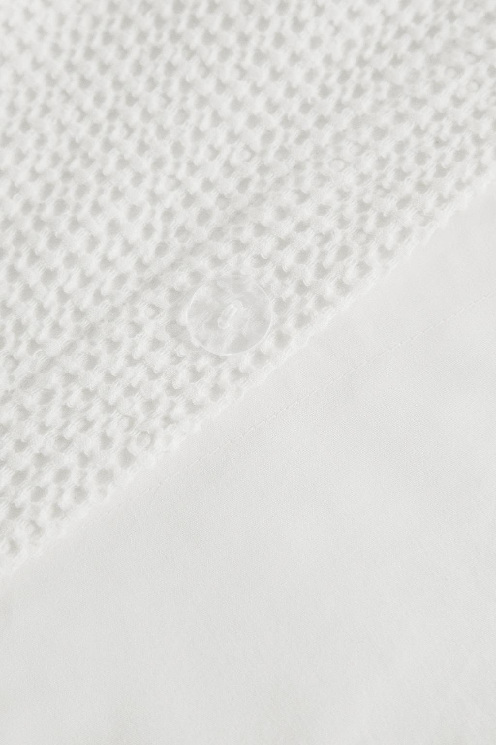 Двуспальное одеяло из хлопка с мини-вафельным трикотажем