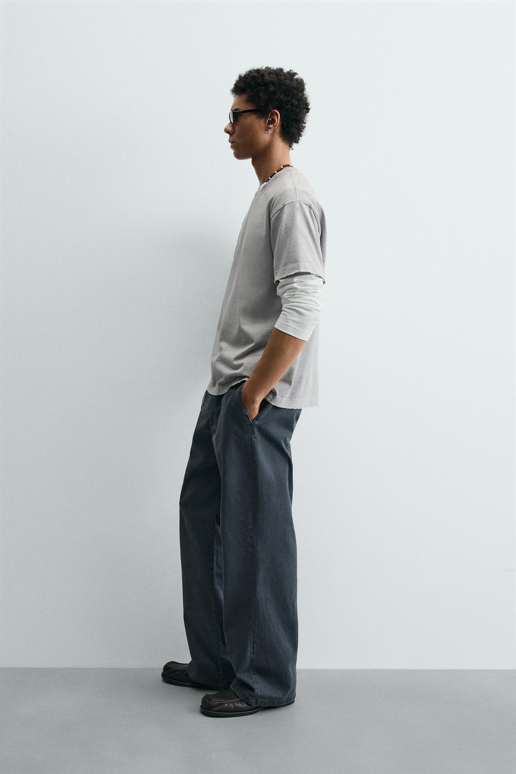 ФУТБОЛКА УКОРОЧЕННОГО КРОЯ С ЭФФЕКТОМ ПОТЕРТОСТИ