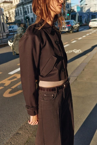 Короткая куртка с лацканами- Заказать в России