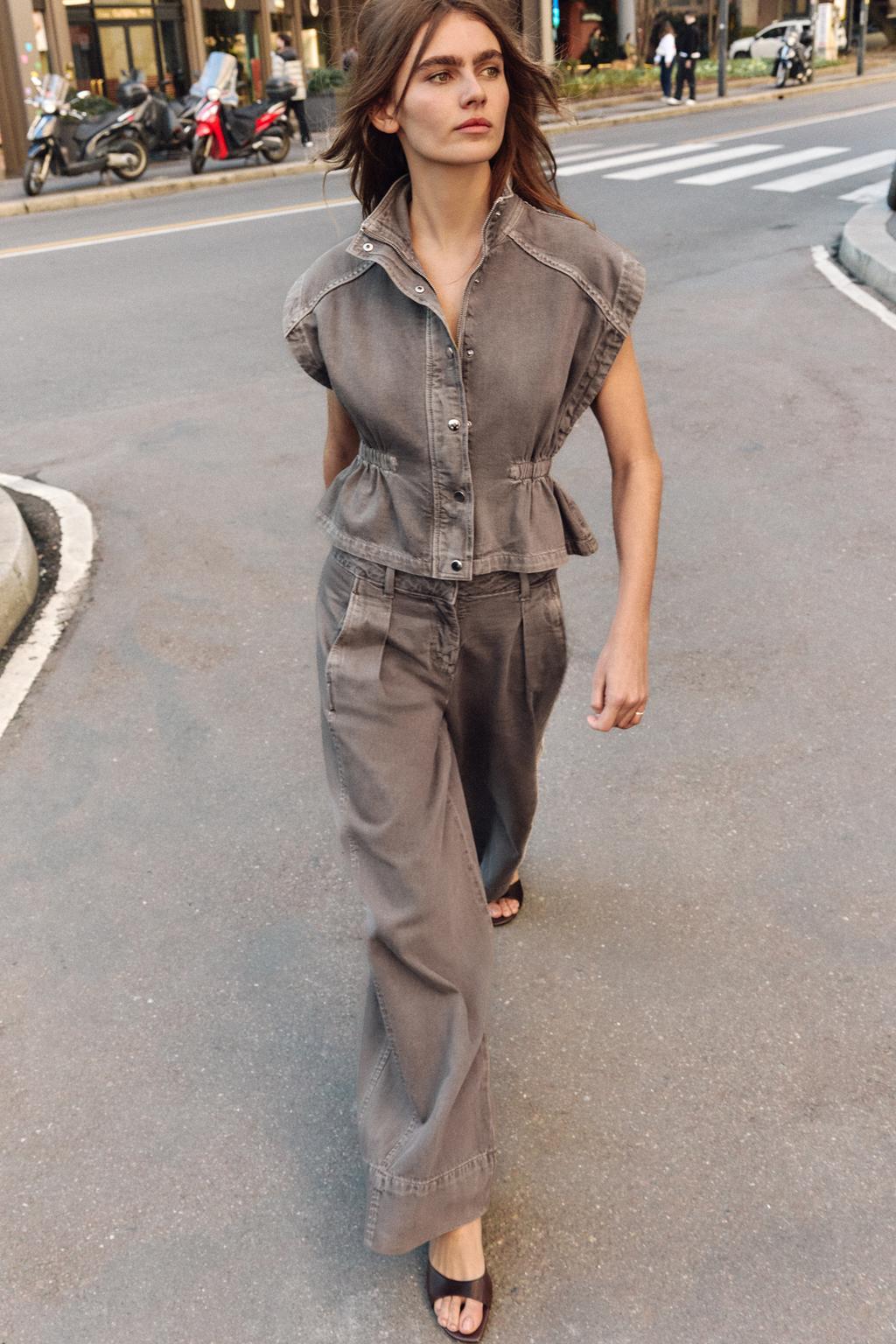 ДЖИНСЫ Z1975  СО СРЕДНЕЙ ПОСАДКОЙ И ВЫТАЧКАМИ