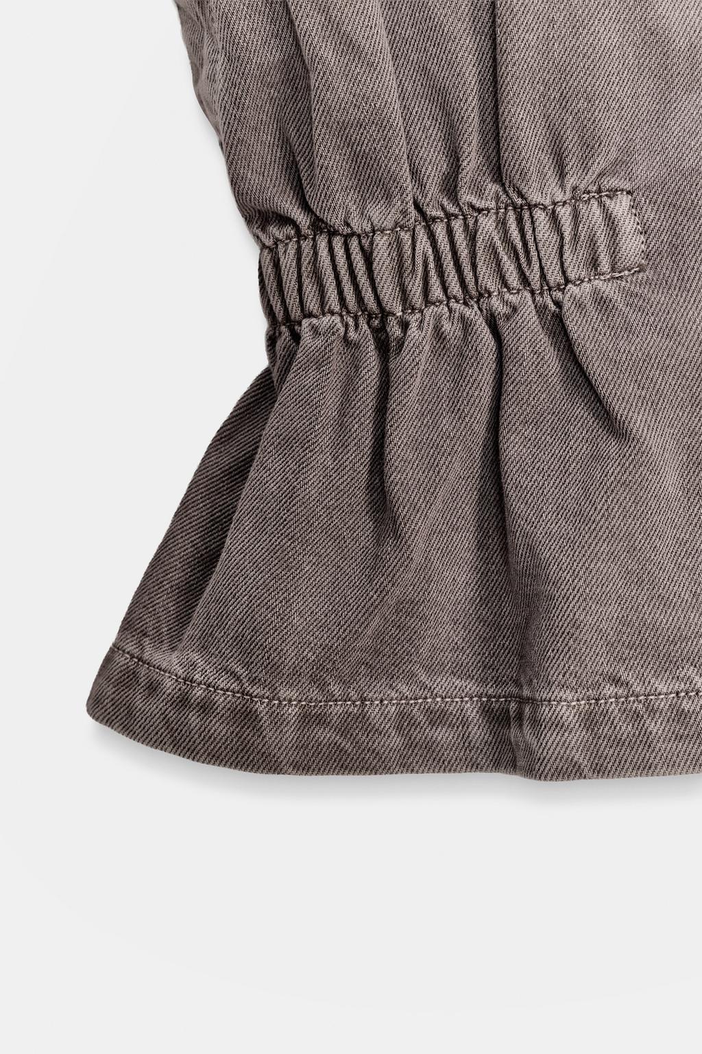 ДЖИНСОВЫЙ ЖИЛЕТ Z1975 С ВОРОТНИКОМ-СТОЙКОЙ