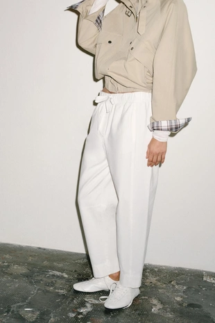 Брюки с эластичным поясом- Заказать в России