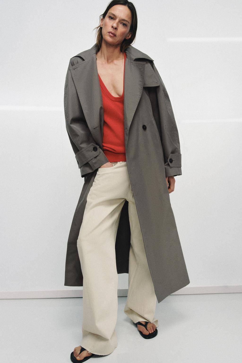 ТРЕНЧ ОВЕРСАЙЗ С ПОЯСОМ — коллекция Zara «ZW»