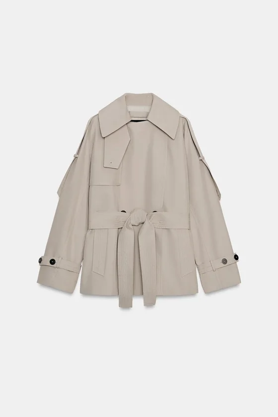 ОБЪЕМНЫЙ ТРЕНЧ WATER-REPELLENT — коллекция Zara «ZW»