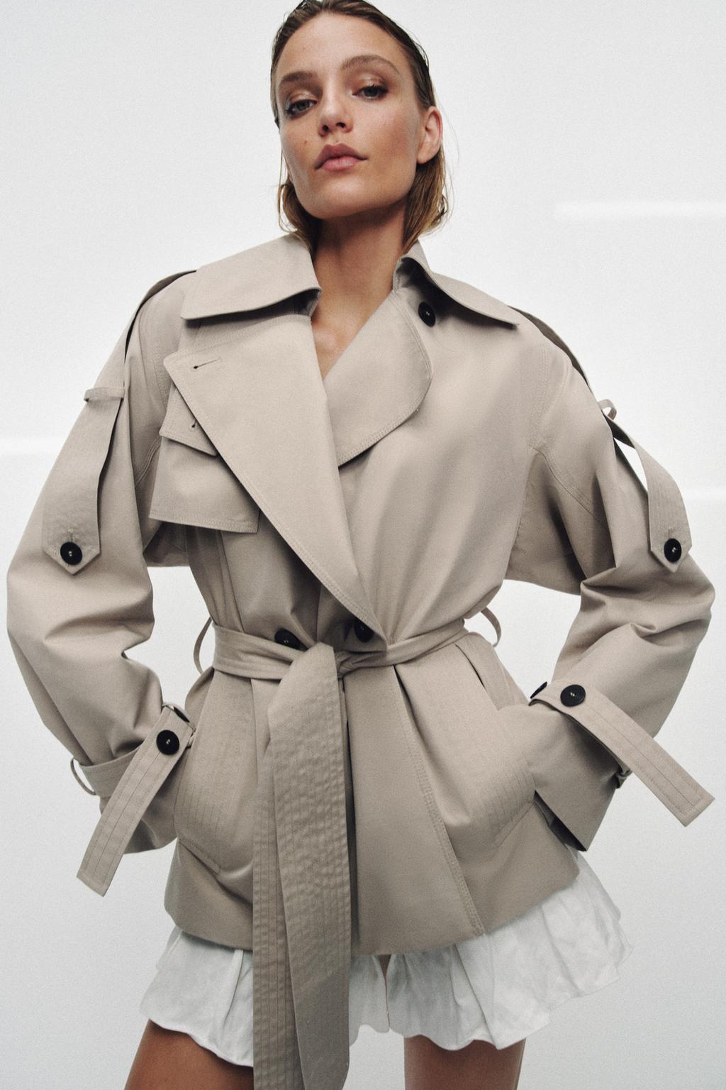 ОБЪЕМНЫЙ ТРЕНЧ WATER-REPELLENT — коллекция Zara «ZW»