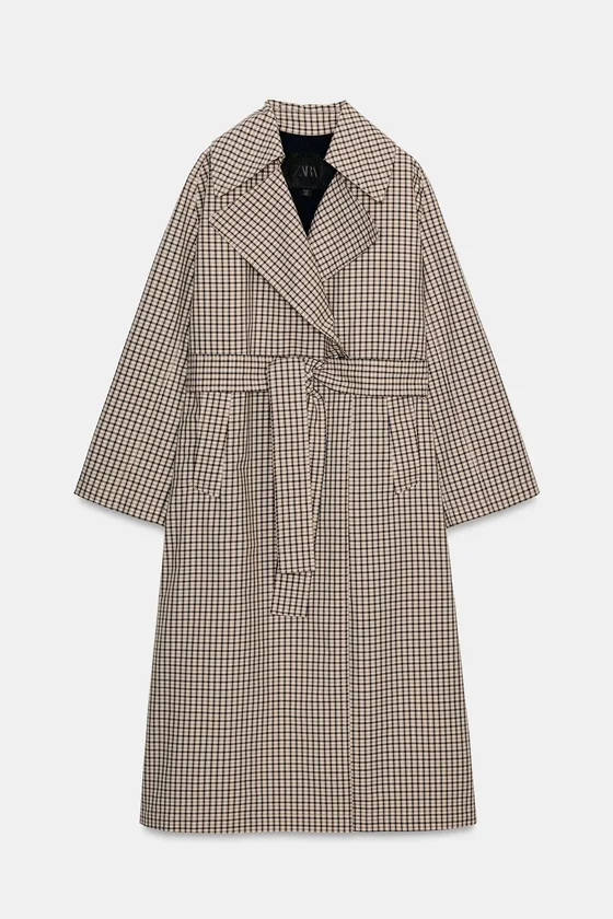 ТРЕНЧ ОВЕРСАЙЗ В КЛЕТКУ — коллекция Zara «ZW»
