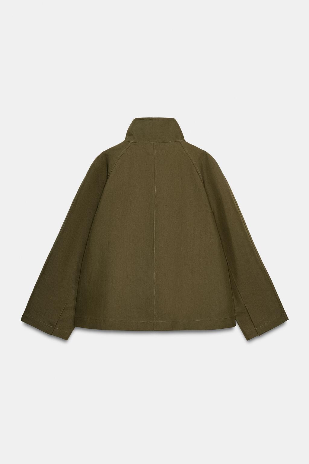 КОРОТКИЙ ТРЕНЧ С ВЫСОКИМ ВОРОТНИКОМ — коллекция Zara «ZW»