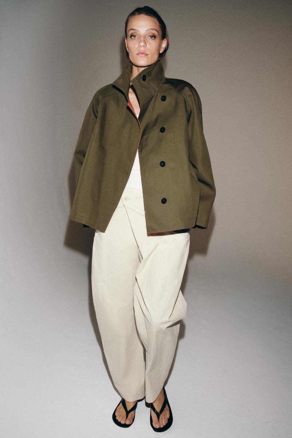 БРЮКИ НАЗАПАХ С ПУГОВИЦАМИ — коллекция Zara «ZW»