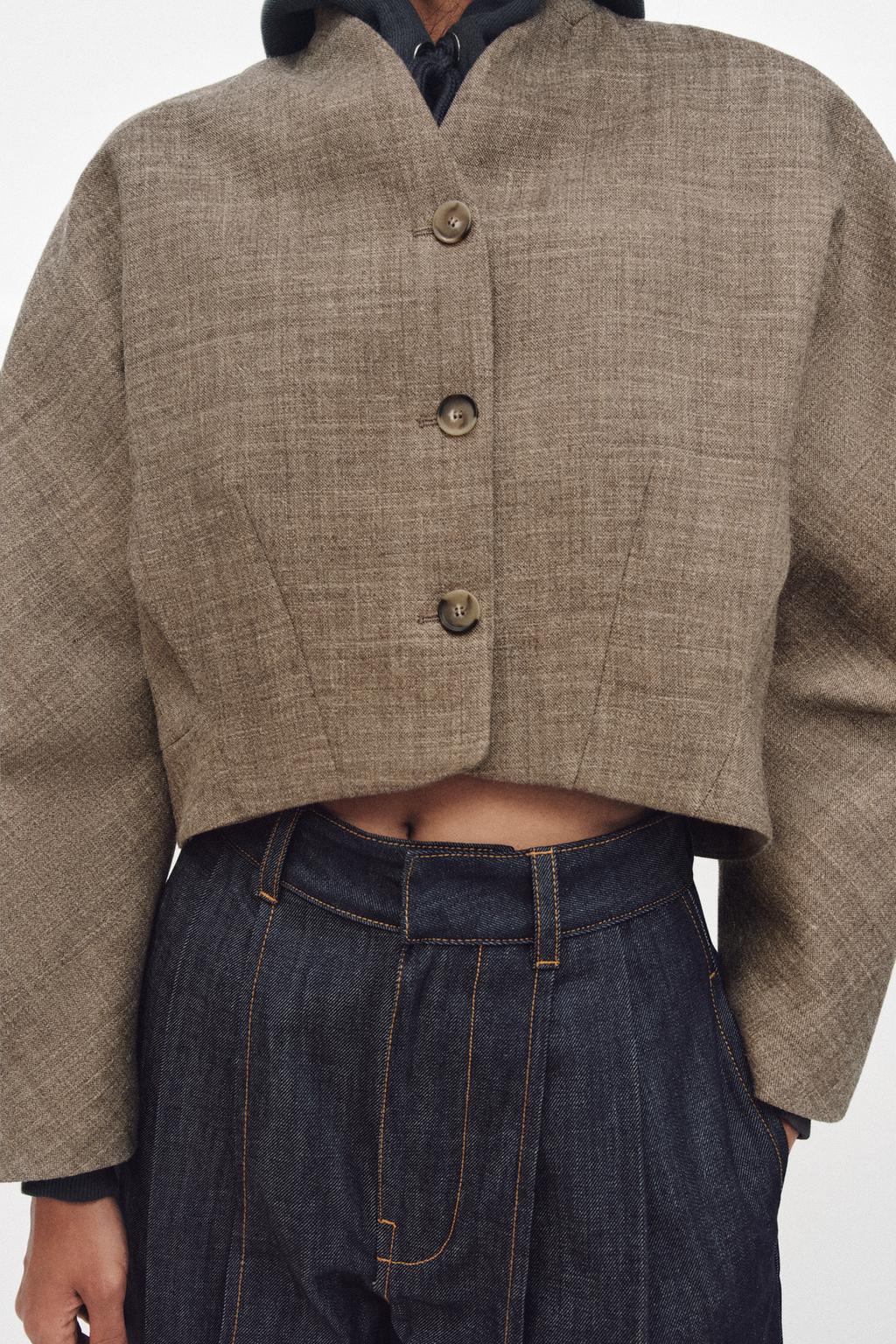 КОРОТКАЯ КУРТКА ИЗ ШЕРСТИ — коллекция Zara «ZW»