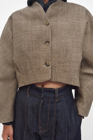 Короткая куртка из шерсти — коллекция ZARA «ZW»- Заказать в России