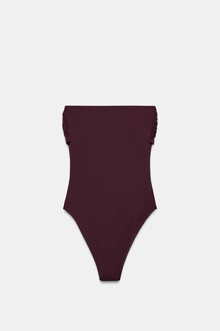 Купальник бандо с металлической деталью- Заказать в России