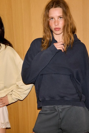 Худи с капюшоном и эффектом потертости- Заказать в России