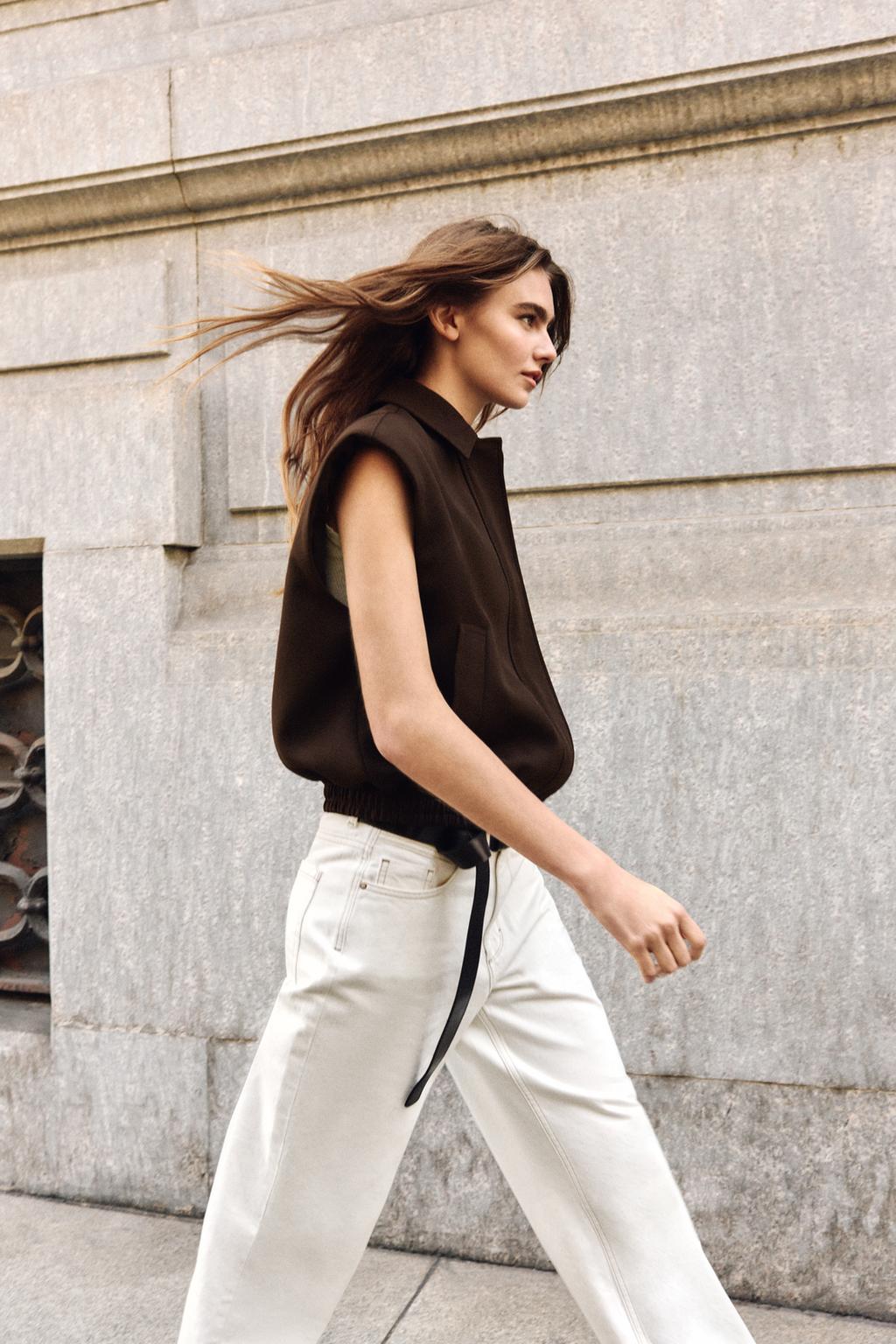 ЖИЛЕТ С ПОДПЛЕЧНИКАМИ И ЭЛАСТИЧНЫМ НИЗОМ