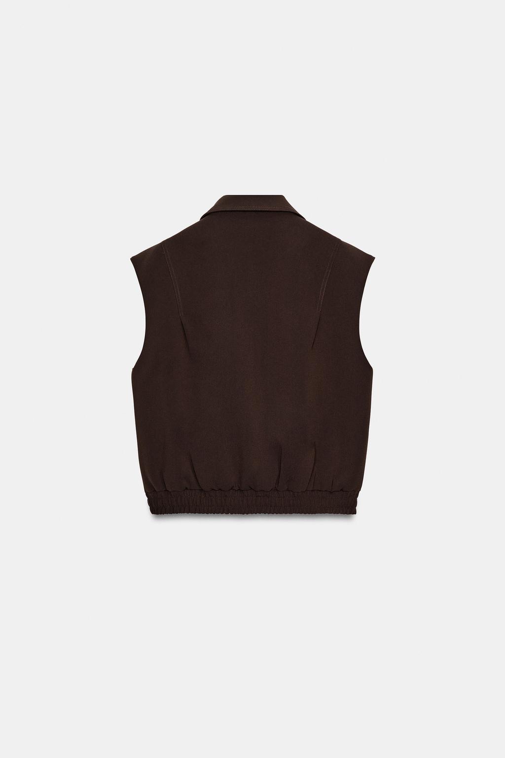 ЖИЛЕТ С ПОДПЛЕЧНИКАМИ И ЭЛАСТИЧНЫМ НИЗОМ