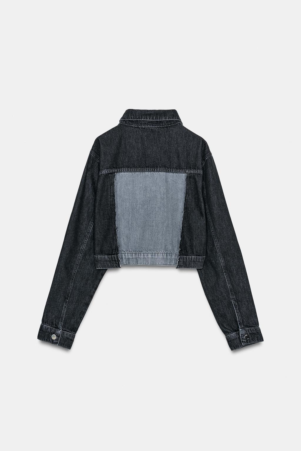 КОРОТКАЯ ДЖИНСОВАЯ КУРТКА Z1975 С КОНТРАСТОМ