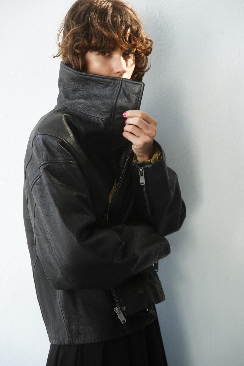 КУРТКА OVERSIZE ИЗ 100% КОЖИ