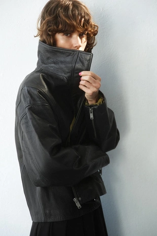 Куртка OVERSIZE из 100% кожи- Заказать в России