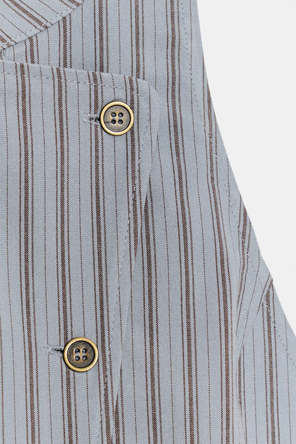 ЖИЛЕТ В ПОЛОСКУ С ЗАПАХОМ