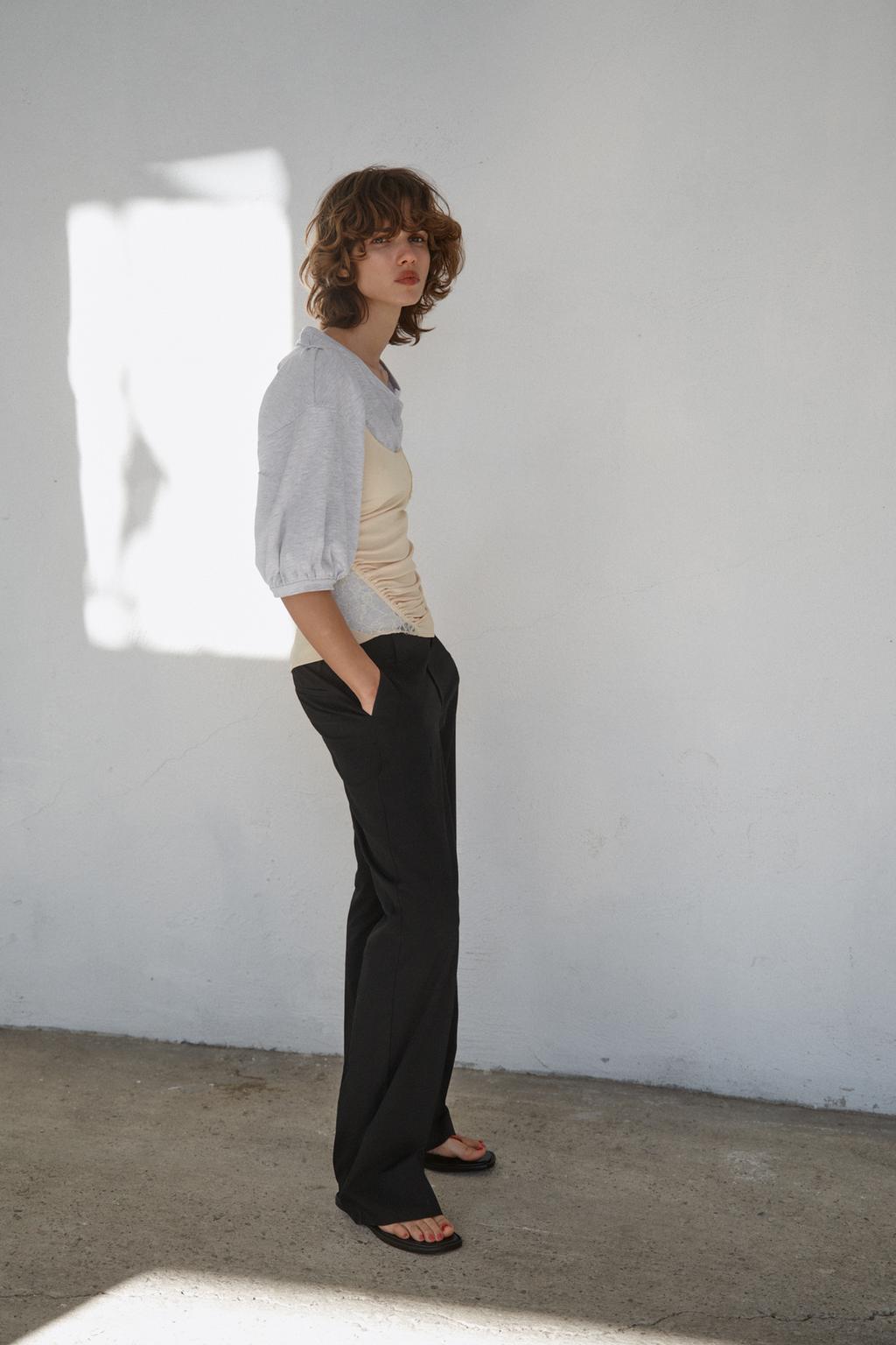 БРЮКИ ПРЯМОГО КРОЯ С НИЗКОЙ ПОСАДКОЙ